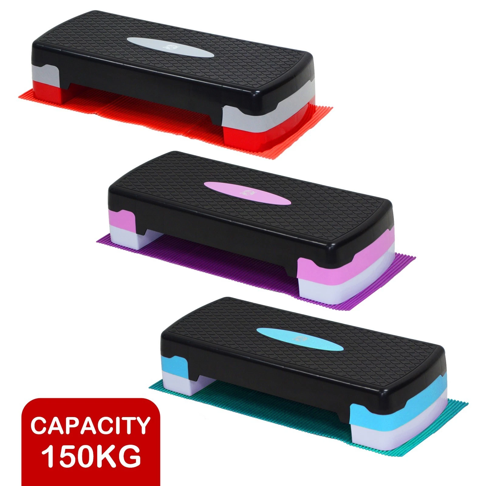 Adjustable Aerobic Stepper Non Slip Home Gym Fitness Yoga 3 Level Step Board